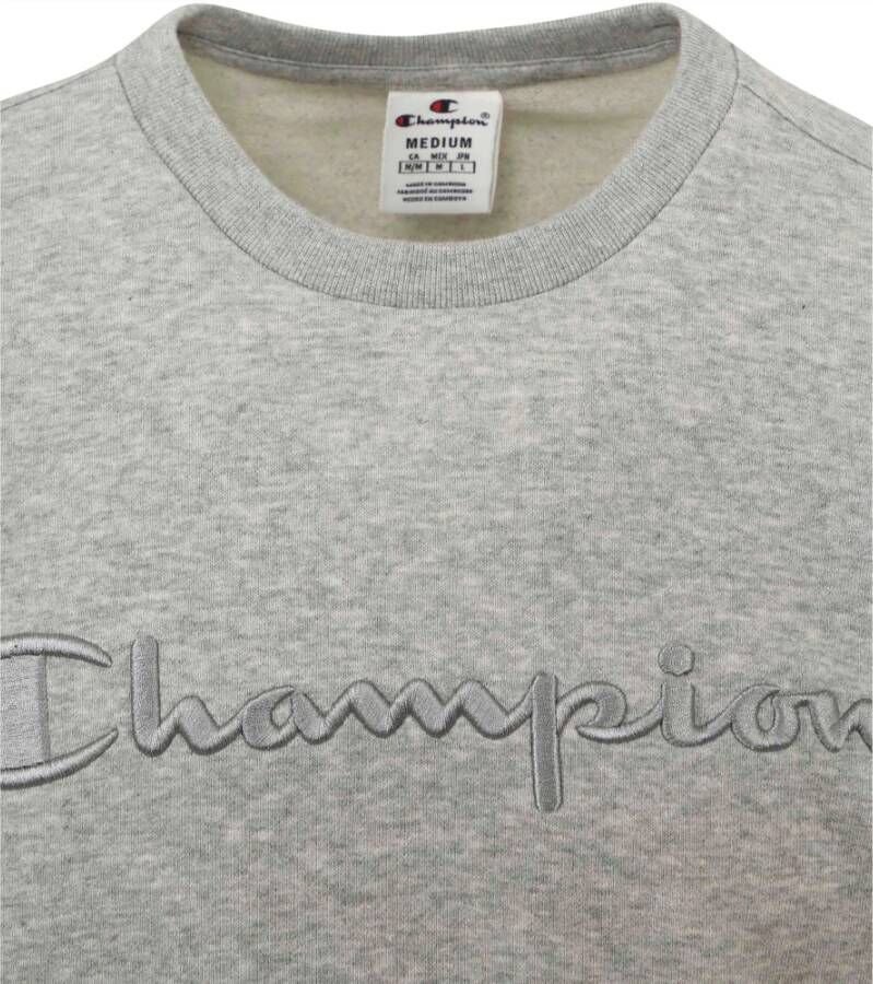 Champion Sweater Logo Grijs Heren