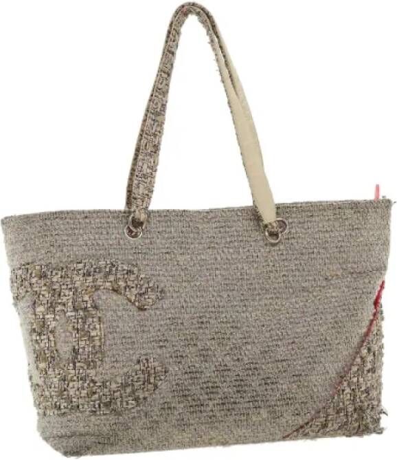 Chanel Vintage Pre-owned Canvas chanel-bags Roze Dames