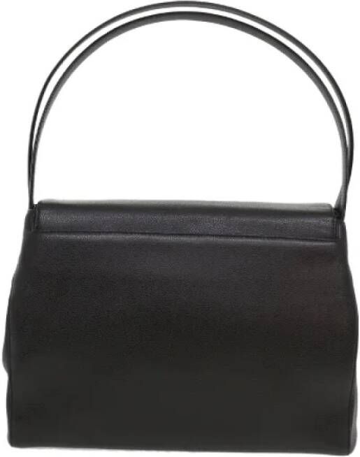 Chanel Vintage Tweedehands Zwarte Canvas Clutch Tas Zwart Dames