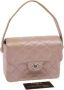 Chanel Vintage Tweedehands Roze Canvas Schoudertas Roze Dames - Thumbnail 2