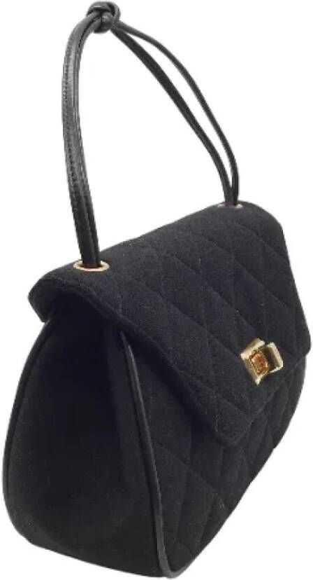 Chanel Vintage Pre-owned Canvas handbags Zwart Dames