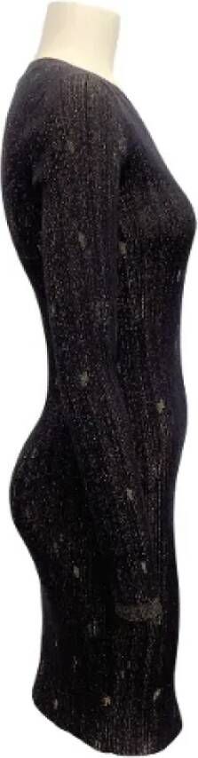 Chanel Vintage Pre-owned Cashmere dresses Blauw Dames