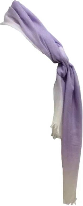 Chanel Vintage Pre-owned Cashmere scarves Paars Dames