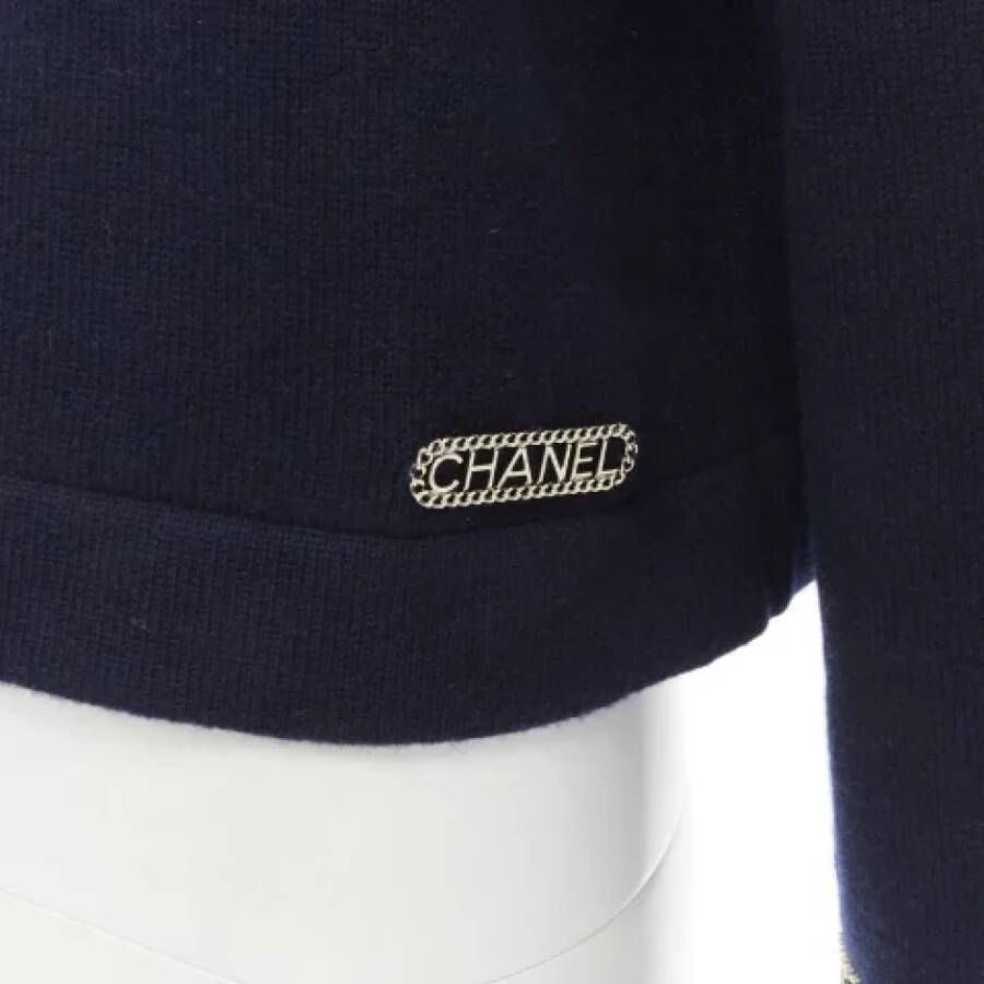 Chanel Vintage Pre-owned Cashmere tops Blue Dames