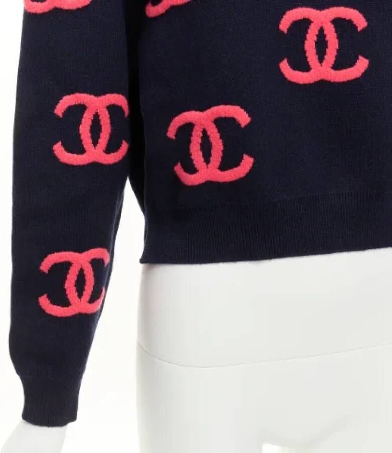 Chanel Vintage Pre-owned Cashmere tops Blue Dames