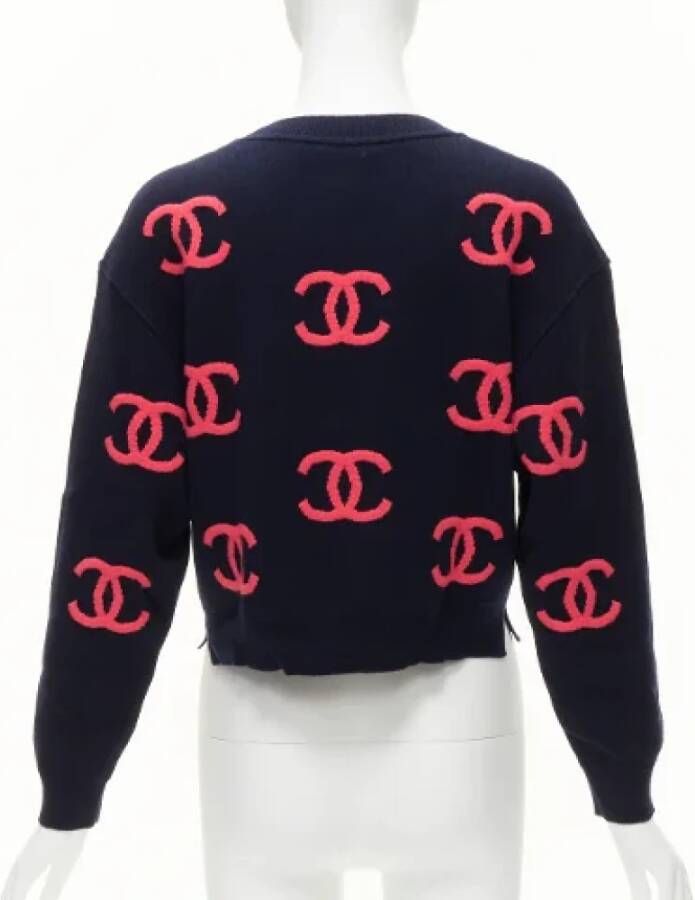Chanel Vintage Pre-owned Cashmere tops Blue Dames