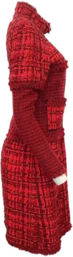 Chanel Vintage Pre-owned Cotton dresses Rood Dames