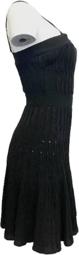 Chanel Vintage Pre-owned Cotton dresses Zwart Dames