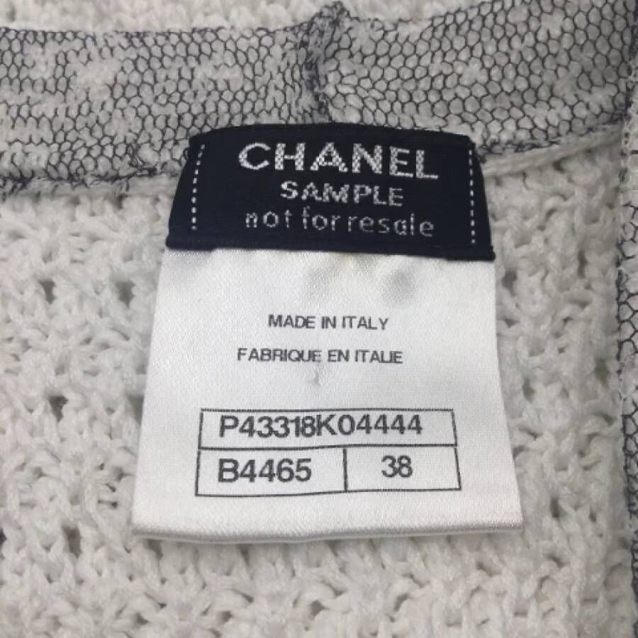 Chanel Vintage Pre-owned Cotton tops White Dames