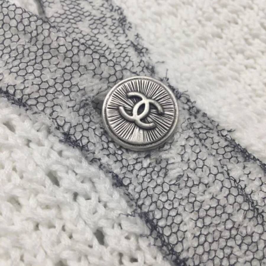Chanel Vintage Pre-owned Cotton tops White Dames