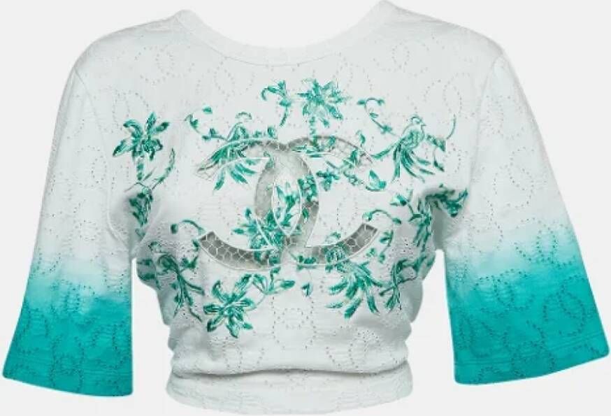 Chanel Vintage Pre-owned Cotton tops White Dames