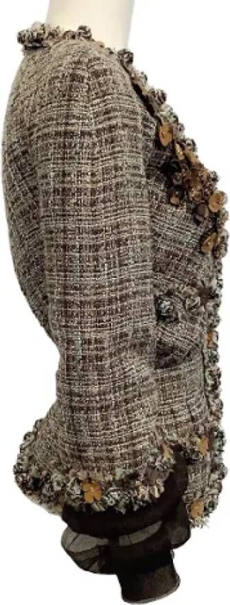 Chanel Vintage Pre-owned Fabric outerwear Bruin Dames