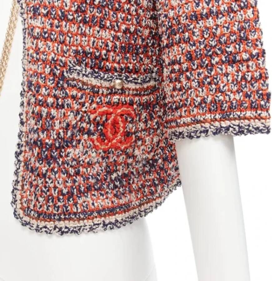 Chanel Vintage Pre-owned Fabric outerwear Red Dames