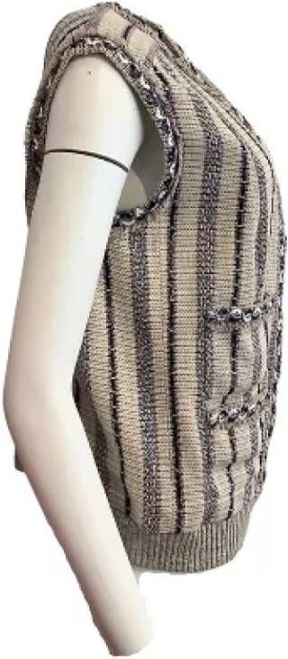 Chanel Vintage Pre-owned Fabric tops Beige Dames