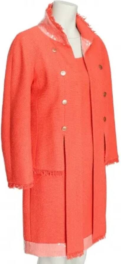 Chanel Vintage Pre-owned Fabric tops Oranje Dames