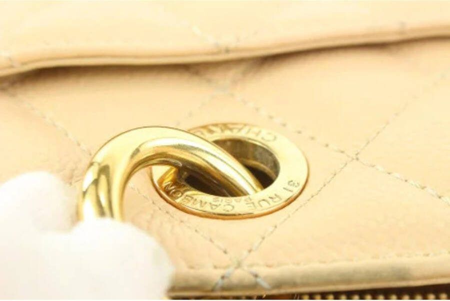 Chanel Vintage Tweedehands Schoudertas Beige Dames