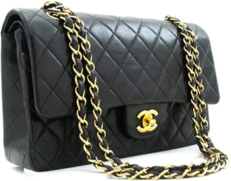 Chanel Vintage Pre-owned Leather chanel-bags Zwart Dames