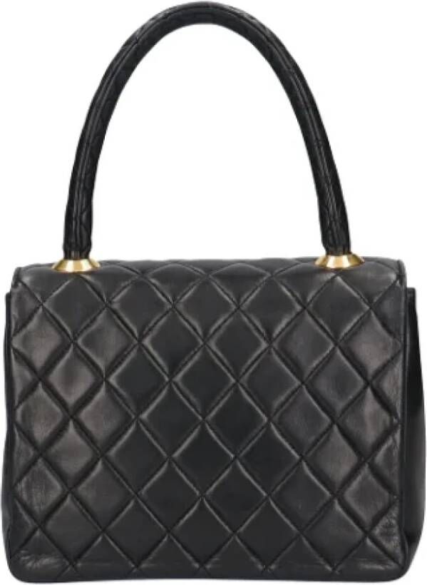 Chanel Vintage Pre-owned Leather chanel-bags Zwart Dames