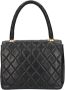 Chanel Vintage Pre-owned Leather chanel-bags Zwart Dames - Thumbnail 2