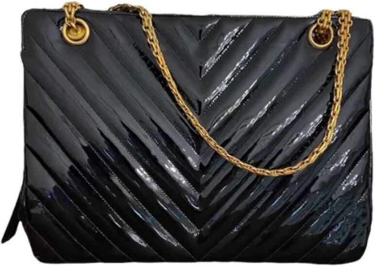 Chanel Vintage Pre-owned Leather chanel-bags Zwart Dames