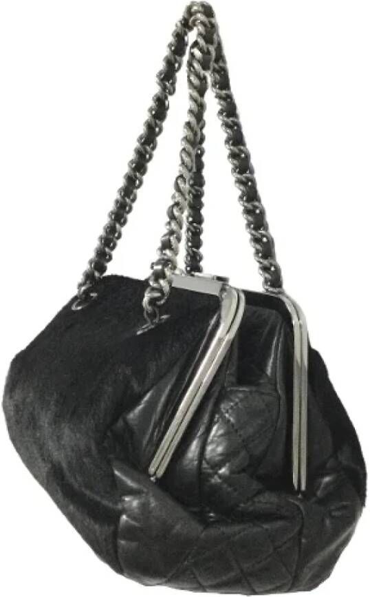 Chanel Vintage Pre-owned Leather chanel-bags Zwart Dames
