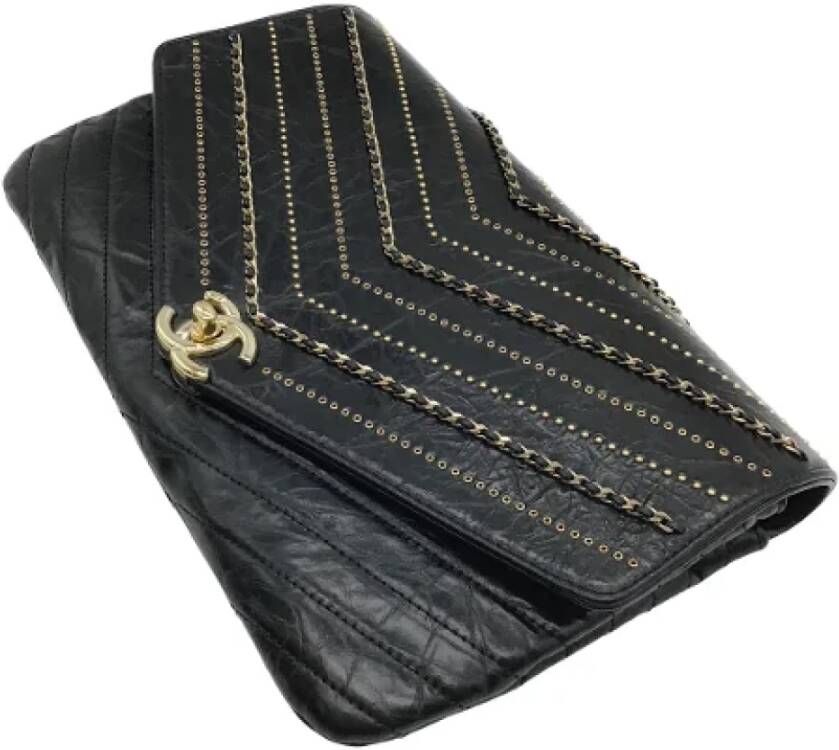 Chanel Vintage Pre-owned Leather chanel-bags Zwart Dames