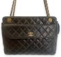 Chanel Vintage Tweedehands Schoudertas Model: Schoudertas Bruin Leer Uitstekende Staat Zwart Dames - Thumbnail 2