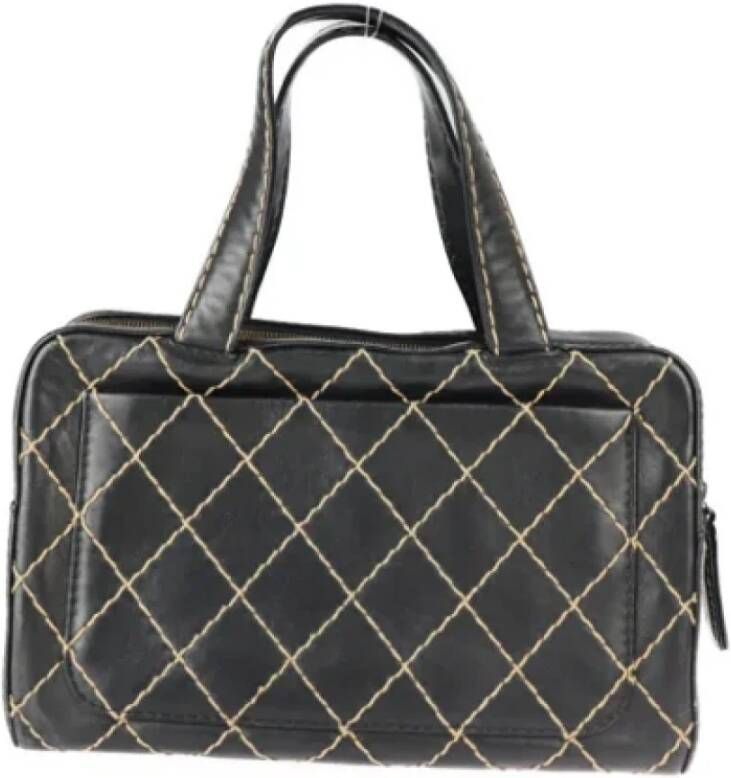 Chanel Vintage Pre-owned Leather chanel-bags Zwart Dames