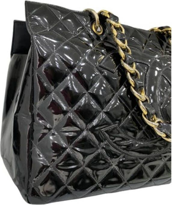 Chanel Vintage Chanel GST XXl Leren Handtas Zwart Dames