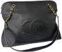 Chanel Vintage Leren Schoudertas Zwart Dames - Thumbnail 2