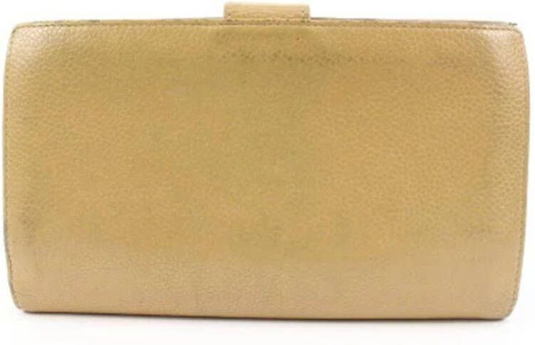 Chanel Vintage Tweedehands leren portemonnees Fair+ Stand Beige Dames