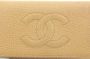 Chanel Vintage Italiaanse Leren Portemonnees Tweedehands Goede Staat Beige Dames - Thumbnail 2