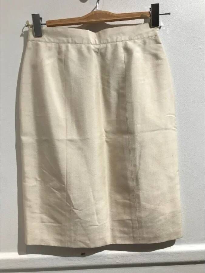 Chanel Vintage Pre-owned Silk bottoms Beige Dames
