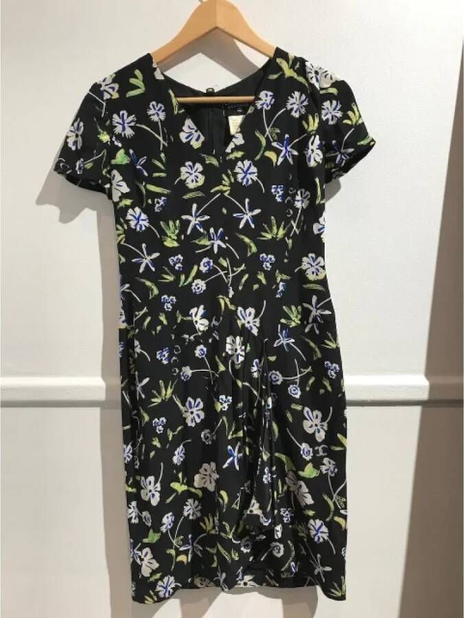 Chanel Vintage Pre-owned Silk dresses Zwart Dames