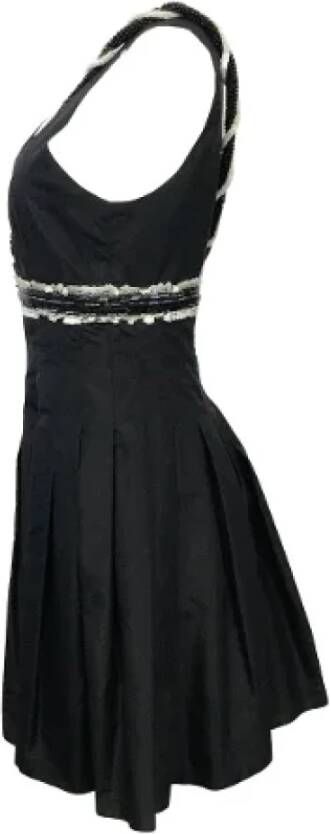 Chanel Vintage Pre-owned Silk dresses Zwart Dames