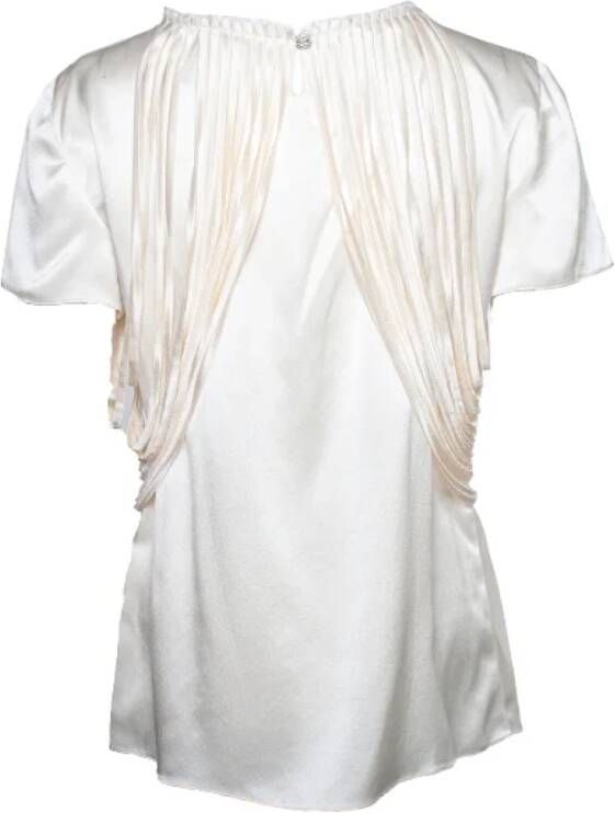 Chanel Vintage Pre-owned Silk tops Wit Dames