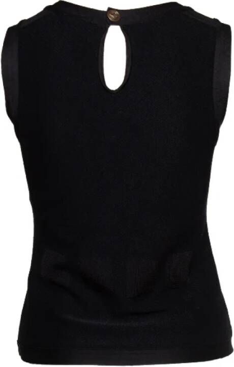 Chanel Vintage Pre-owned Silk tops Zwart Dames