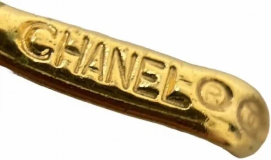 Chanel Vintage Tweedehands Gouden Metalen Chanel Riem Yellow Dames