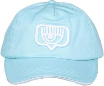 Chiara Ferragni Collection Blauwe Katoenen Baseballpet Blauw Dames