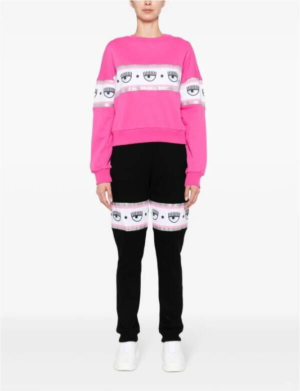 Chiara Ferragni Collection Fuchsia Sweatshirt voor Dames Aw23 Pink Dames
