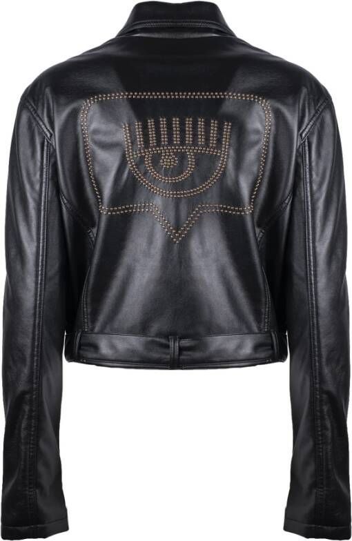 Chiara Ferragni Collection Leather Jackets Zwart Dames