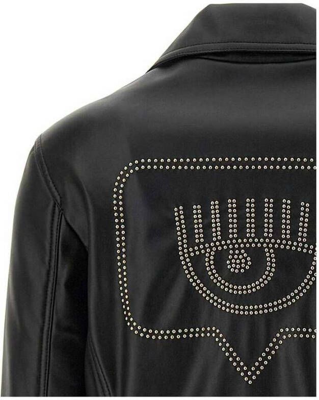 Chiara Ferragni Collection Leather Jackets Zwart Dames