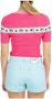 Chiara Ferragni Collection Gebreide T-shirt met Lurex-details Pink Dames - Thumbnail 6