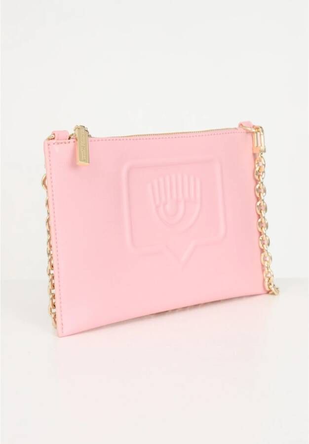 Chiara Ferragni Collection Vierkante Design Clutch in Pastelroze Pink Dames