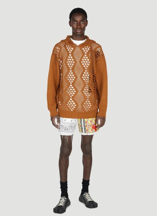 Children Of The Discordance Bandana Print Katoenen Shorts Grijs Heren