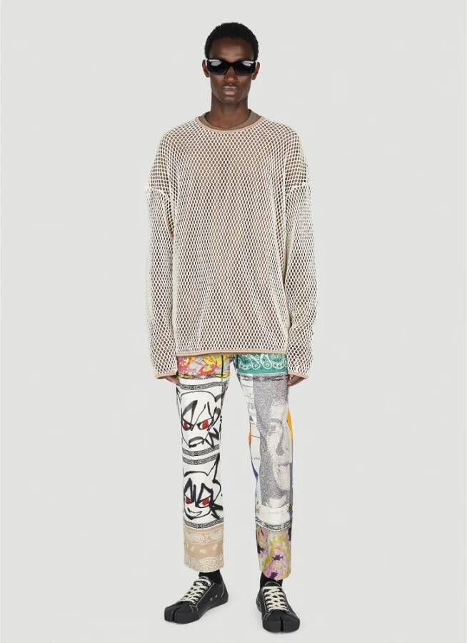 Children Of The Discordance Katoenen Gebreide Laag Top Beige Heren