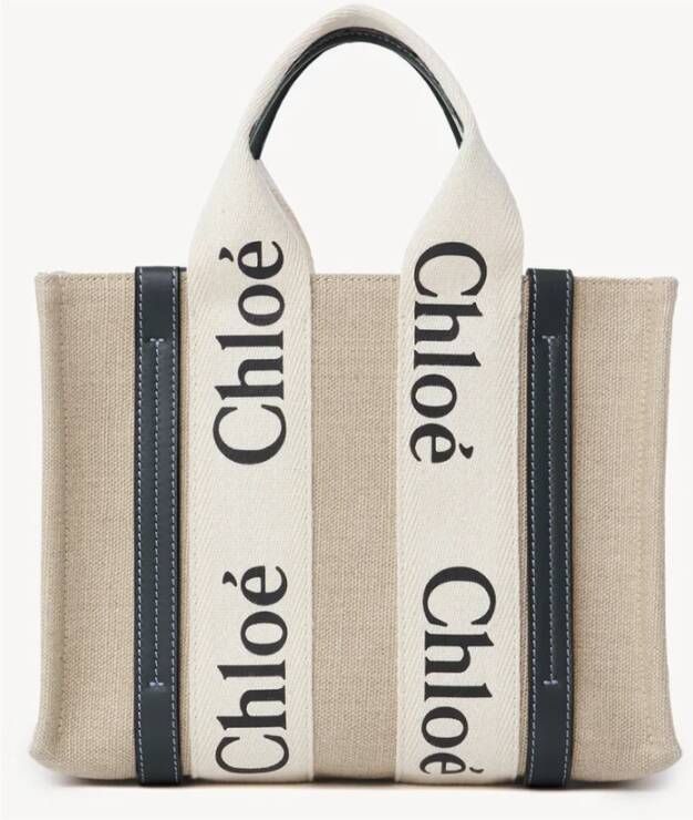 Chloé Stijlvolle Logo Tote Bag Beige Dames