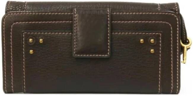 Chloé Pre-owned Leather wallets Bruin Dames