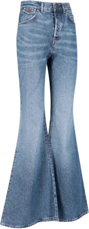 Chloé Wijde Denim Jeans Blauw Dames
