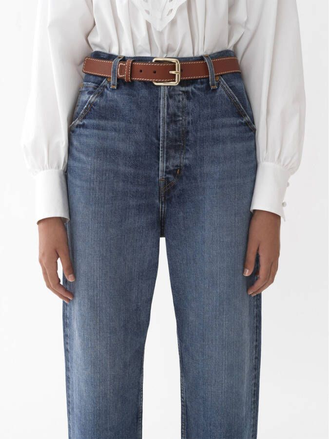 Chloé Wijde jeans met vintage wassing Blauw Dames